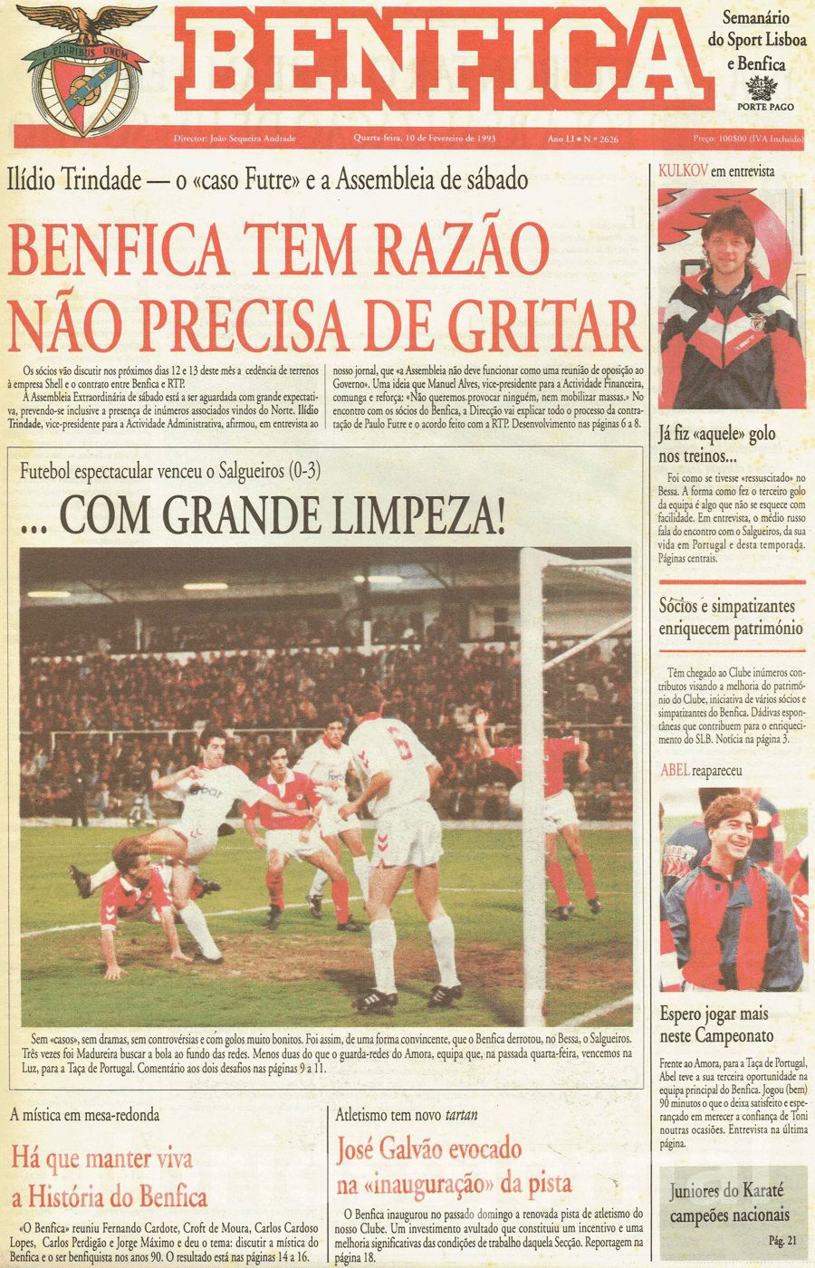 jornal o benfica 2626 1993-02-10